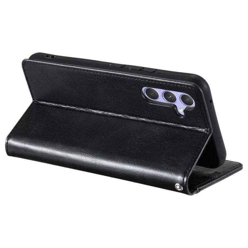 Läderfodral Samsung Galaxy S25 Fe Telefonfodral Korthållare Och Rem