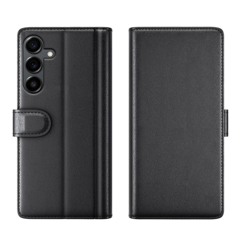 Läderskal Fodral Samsung Galaxy S25 Fe Äkta Läder