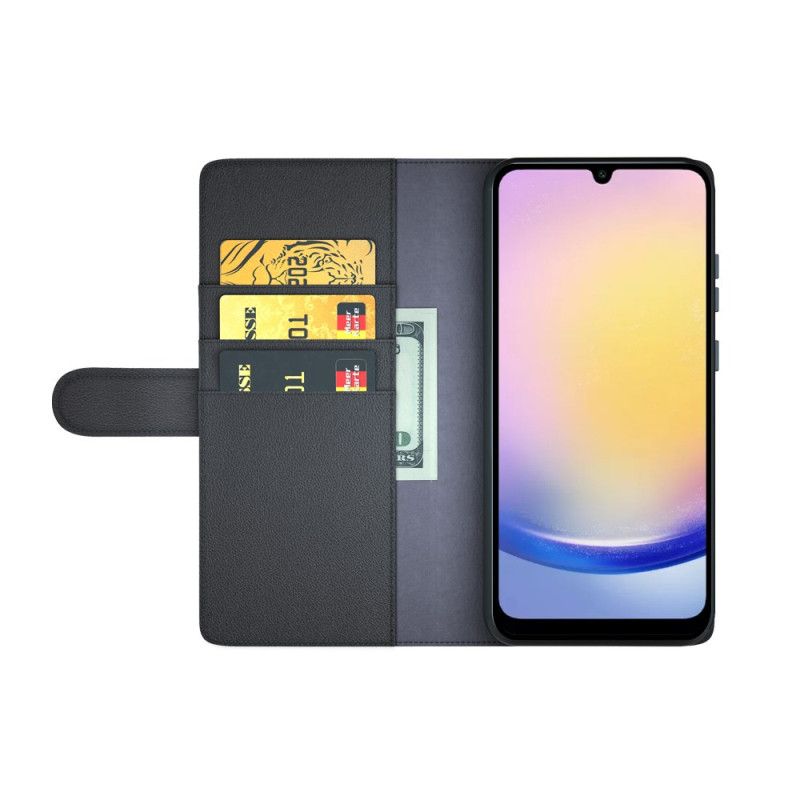 Läderskal Fodral Samsung Galaxy S25 Fe Äkta Läder