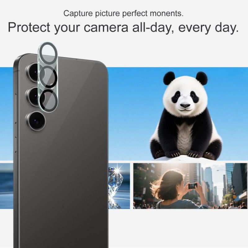 Linsskydd I Härdat Glas För Samsung Galaxy S25 Fe (svart Cirkeldesign) Imak