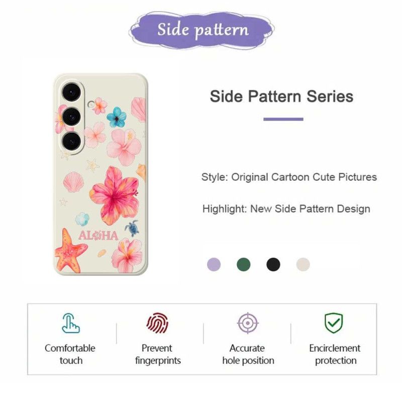 Skal Samsung Galaxy S25 Fe Blommig Silikon