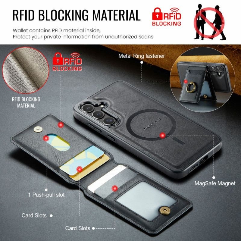 Skal Samsung Galaxy S25 Fe Telefonfodral Avtagbar Magnetisk Korthållare