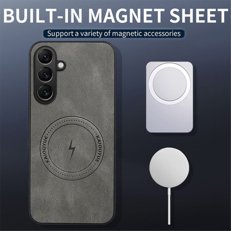 Skal Samsung Galaxy S25 Fe Telefonfodral Magsafe Nappa-lädereffekt