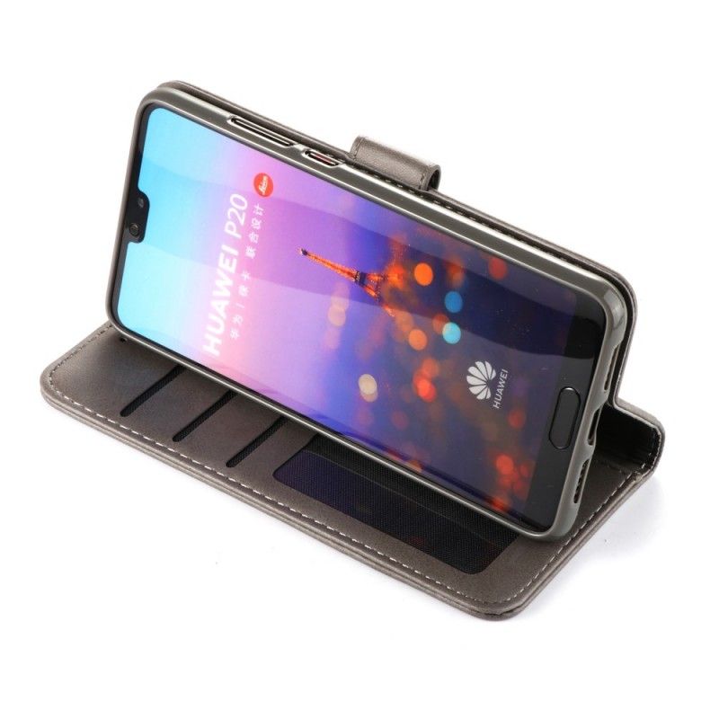 Fodral Huawei P20 Pro Svart Lc.Imeeke Lädereffekt