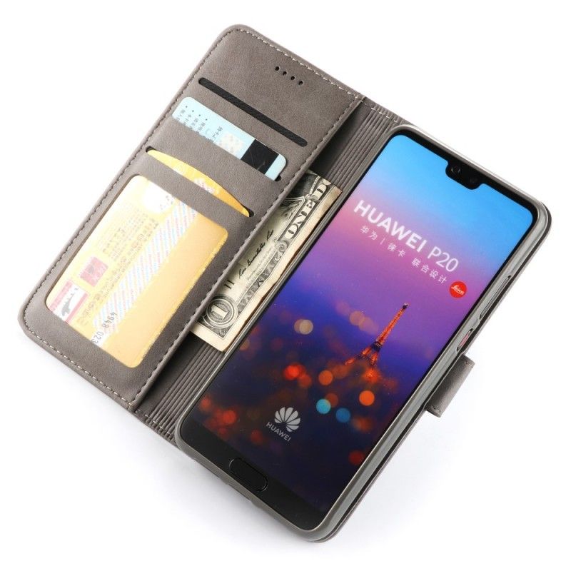 Fodral Huawei P20 Pro Svart Lc.Imeeke Lädereffekt