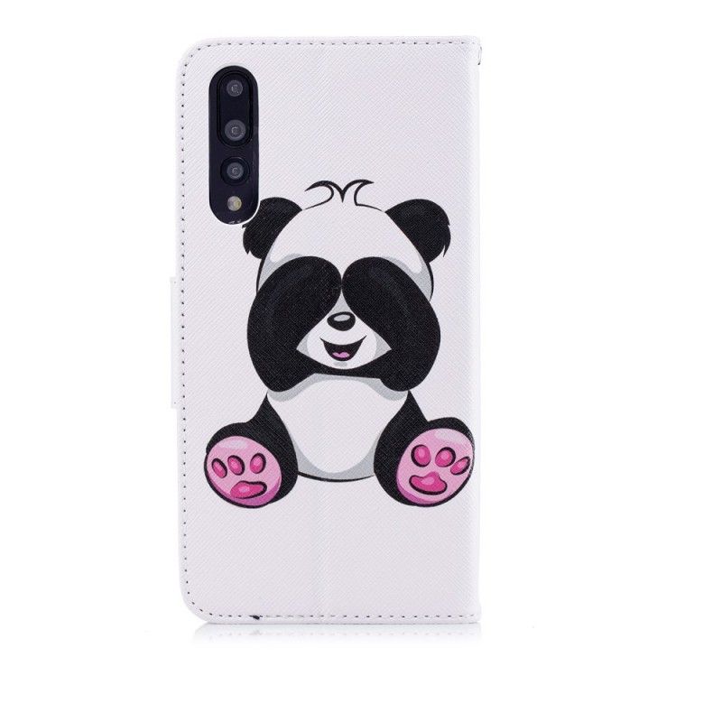 Läderfodral Huawei P20 Pro Mobilskal Rolig Panda