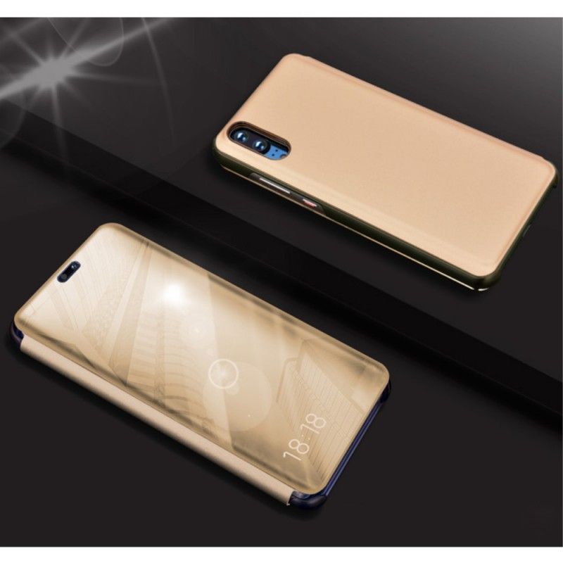 Se Omslag Huawei P20 Pro Svart Spegel Och Konstläder