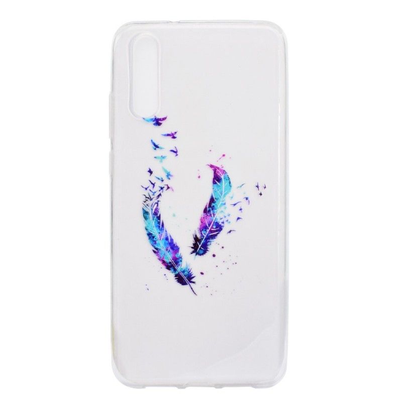 Skal för Huawei P20 Pro Genomskinliga Fjädrar