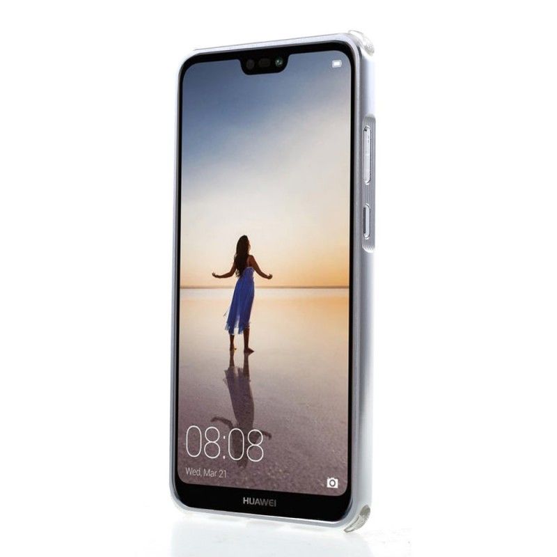Skal för Huawei P20 Pro Silver Avtagbar Aluminiumstötfångare Och Borstad Rygg