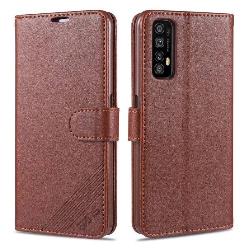 Fodral för Realme 7 Pro Svart Azns Imiterat Läder