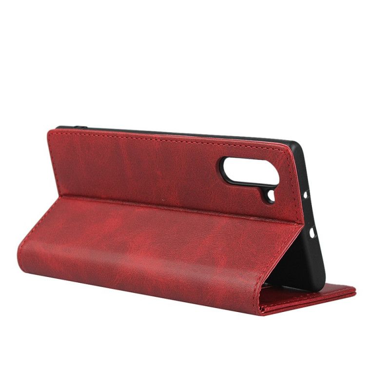 Folio-fodral Samsung Galaxy Note 10 Röd Mobilskal Ren Elegans