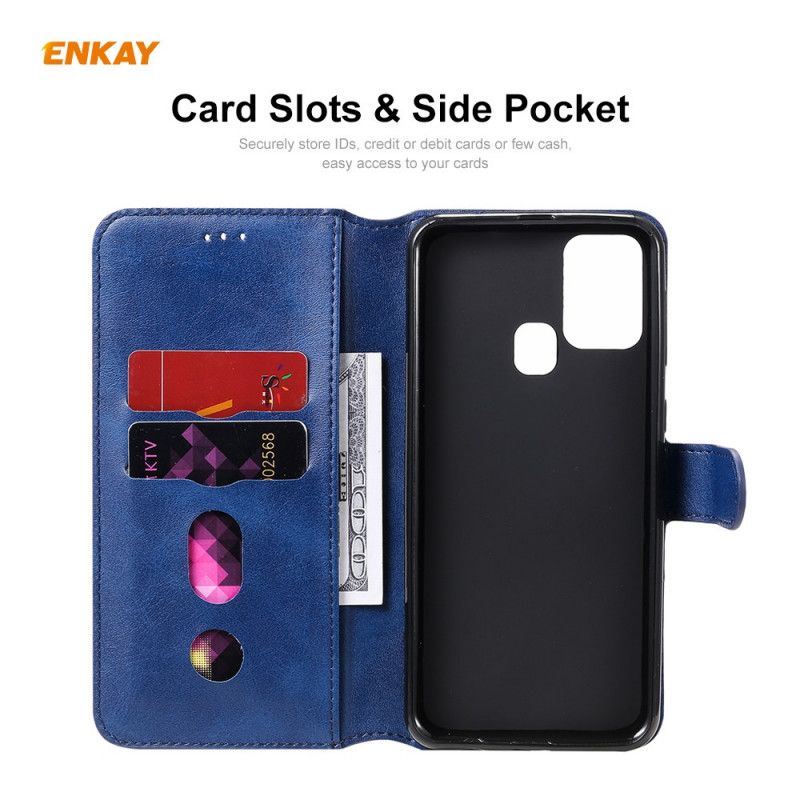 Fodral Samsung Galaxy M31 Svart Imitationsläder Enkay