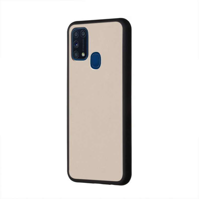 Skal för Samsung Galaxy M31 Svart Hybrid Med Färgade Kanter