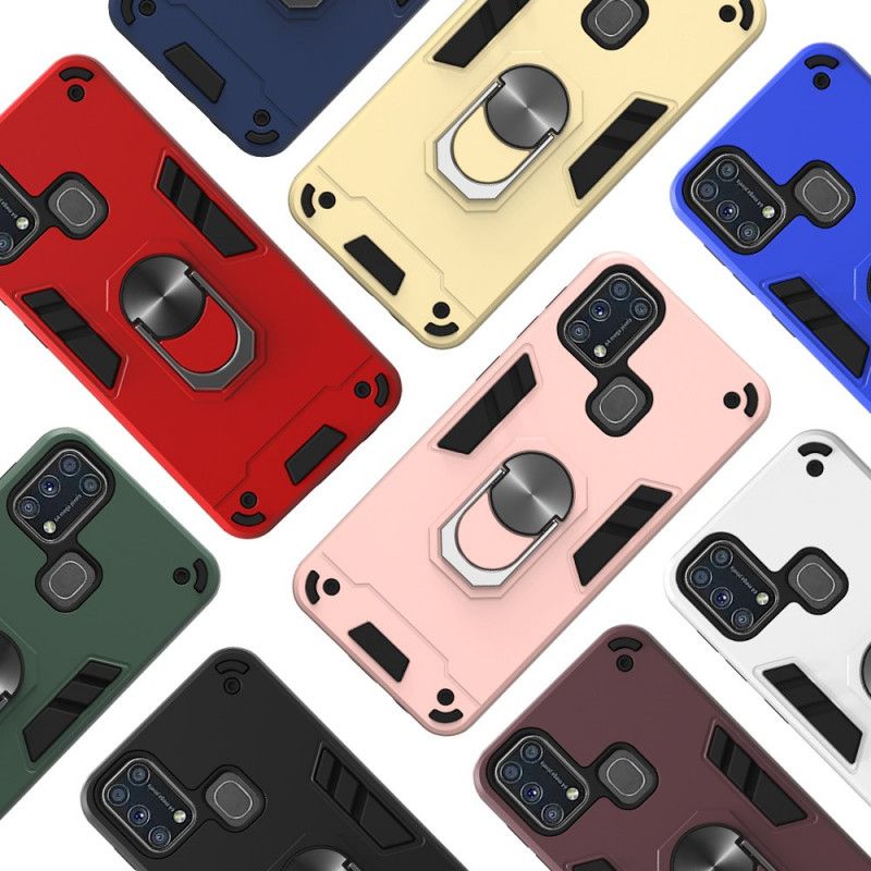 Skal Samsung Galaxy M31 Svart Avtagbar Ringhållare
