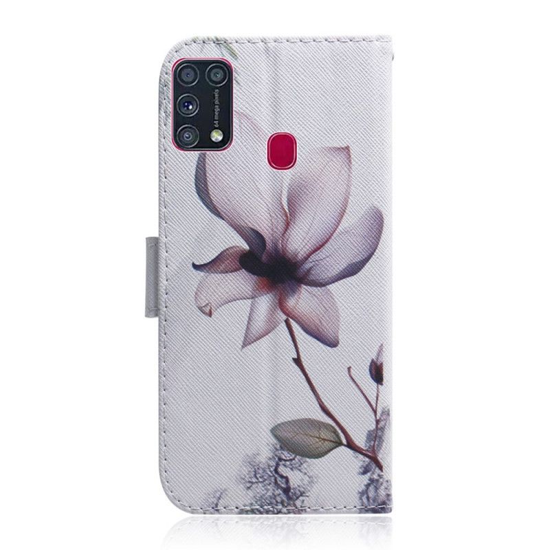 Skyddsfodral Samsung Galaxy M31 Gammal Rosblomma