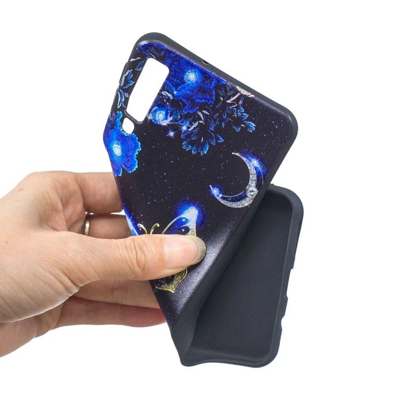 Skal för Samsung Galaxy A7 Gyllene Fjäril
