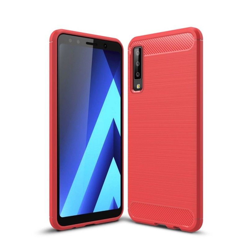 Skal för Samsung Galaxy A7 Svart Borstad Kolfiber