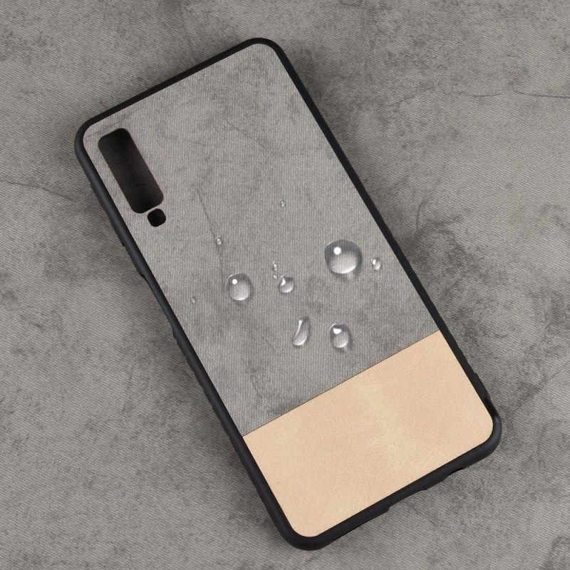 Skal för Samsung Galaxy A7 Svart Tvåfärgat Konstläder