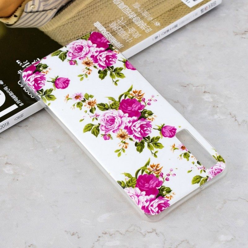 Skal Samsung Galaxy A7 Fluorescerande Frihetsblommor