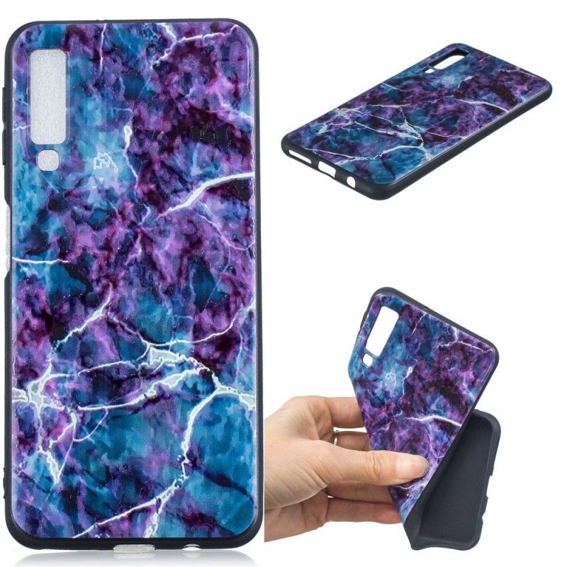Skal Samsung Galaxy A7 Lila Marmor