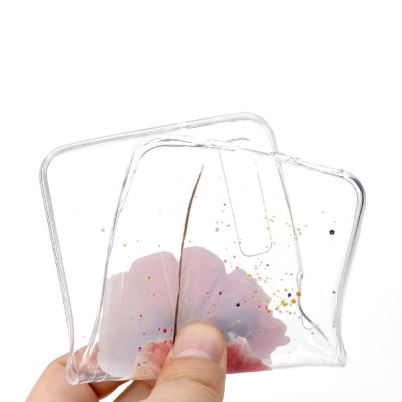 Skal Samsung Galaxy A7 Transparent Vattenfärg Vallmo