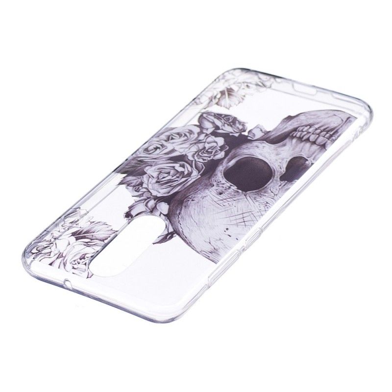 Skal för Huawei Mate 10 Lite Transparent Blommig Skalle