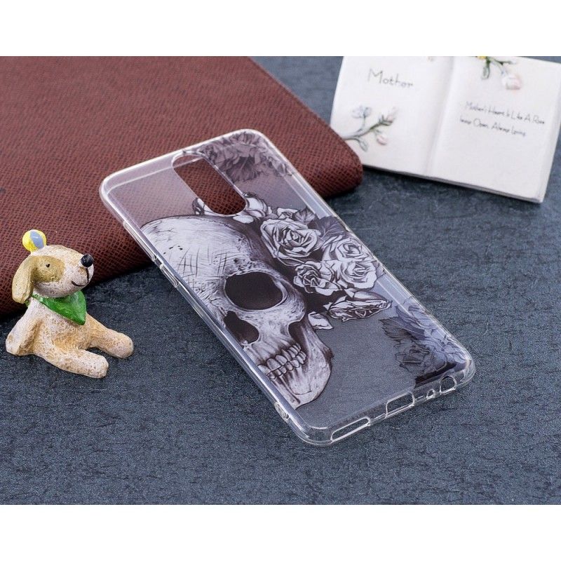 Skal för Huawei Mate 10 Lite Transparent Blommig Skalle