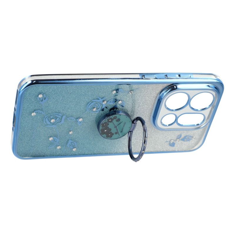 Skal För Oppo Find X9 5g Kadem Blommor Och Strassringhållare