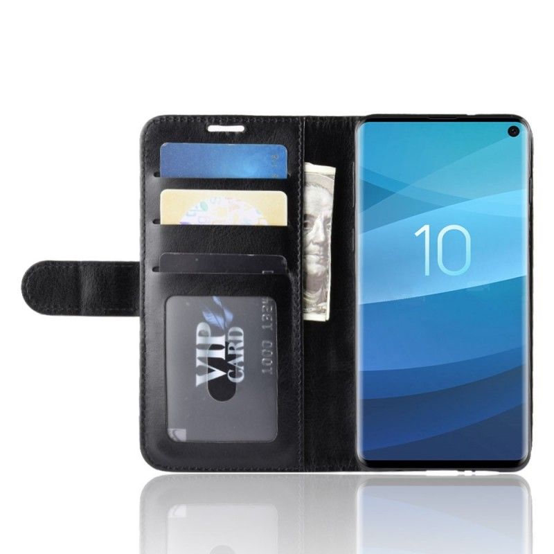 Fodral Samsung Galaxy S10 Svart Ultra Konstläder