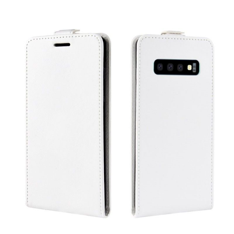 Läderfodral Samsung Galaxy S10 Svart Vikbar Lädereffekt