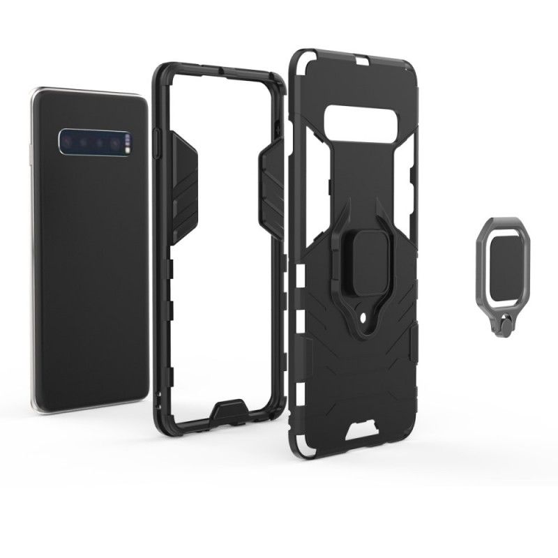 Skal för Samsung Galaxy S10 Svart Resistent Ring