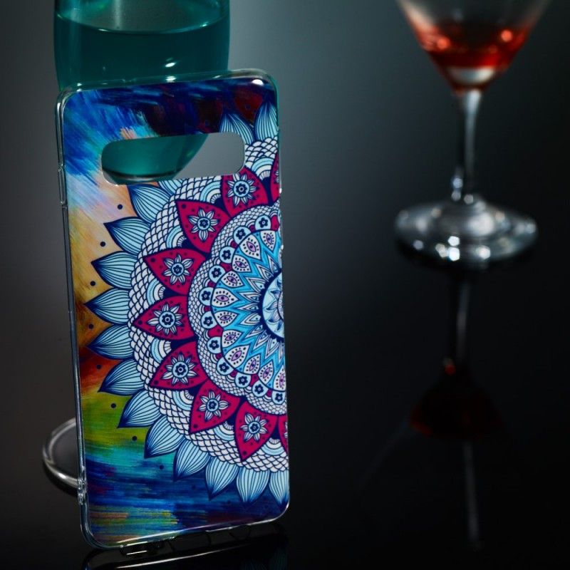 Skal Samsung Galaxy S10 Fluorescerande Mandala