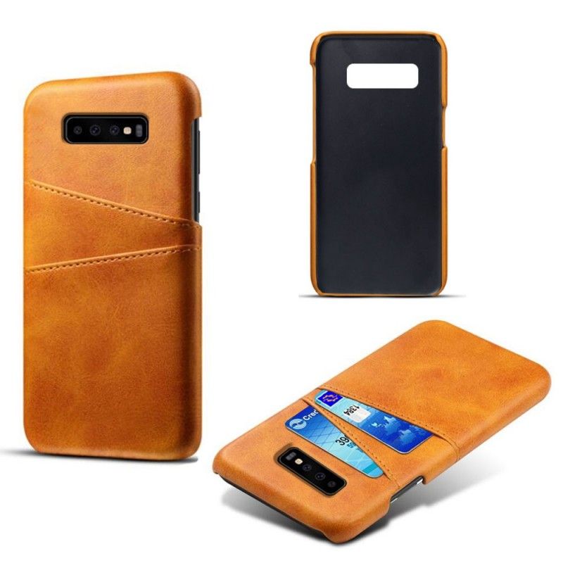 Skal Samsung Galaxy S10 Svart Mobilskal Korthållare