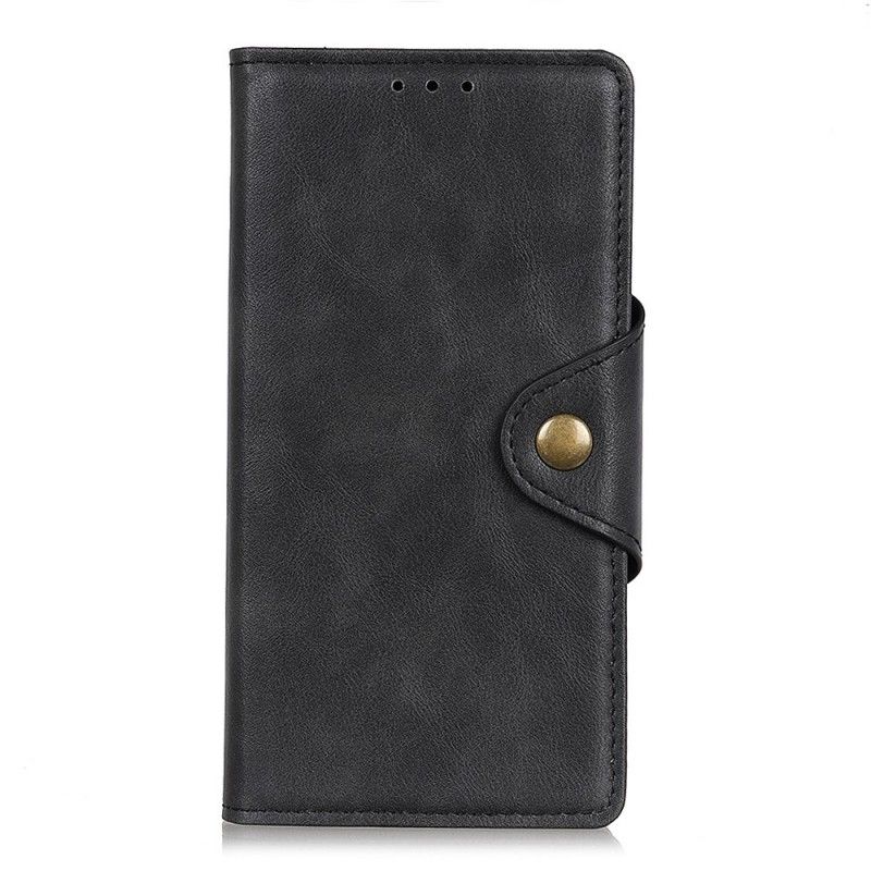 Fodral för Honor 20 Pro Svart Vintage Konstläderknapp