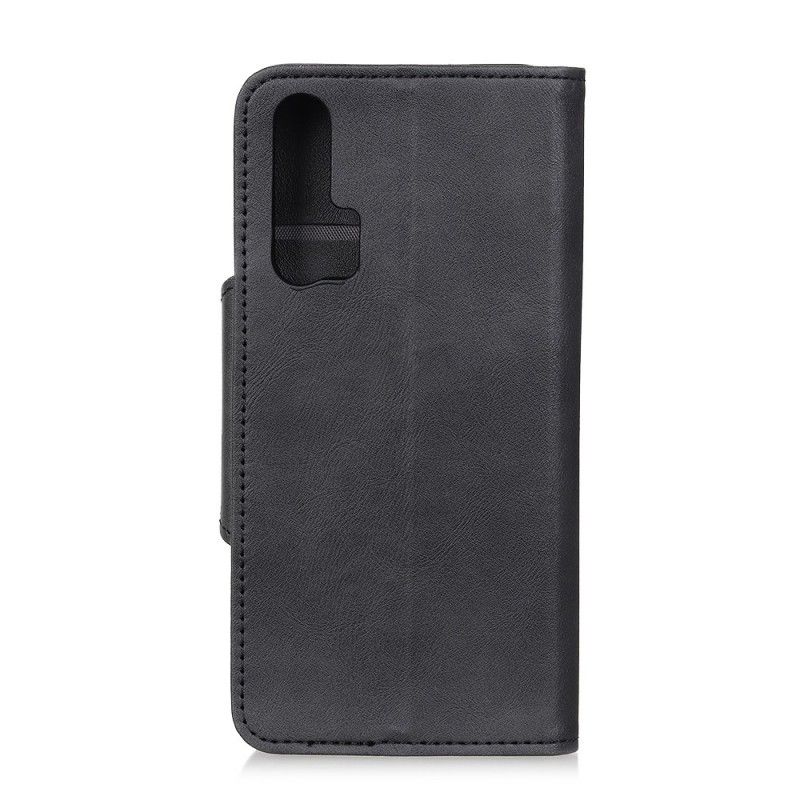 Fodral för Honor 20 Pro Svart Vintage Konstläderknapp