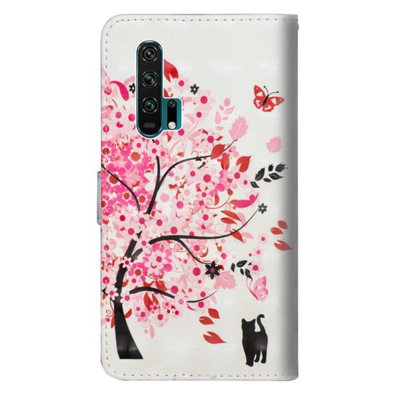 Läderskal Honor 20 Pro Rosa Träd