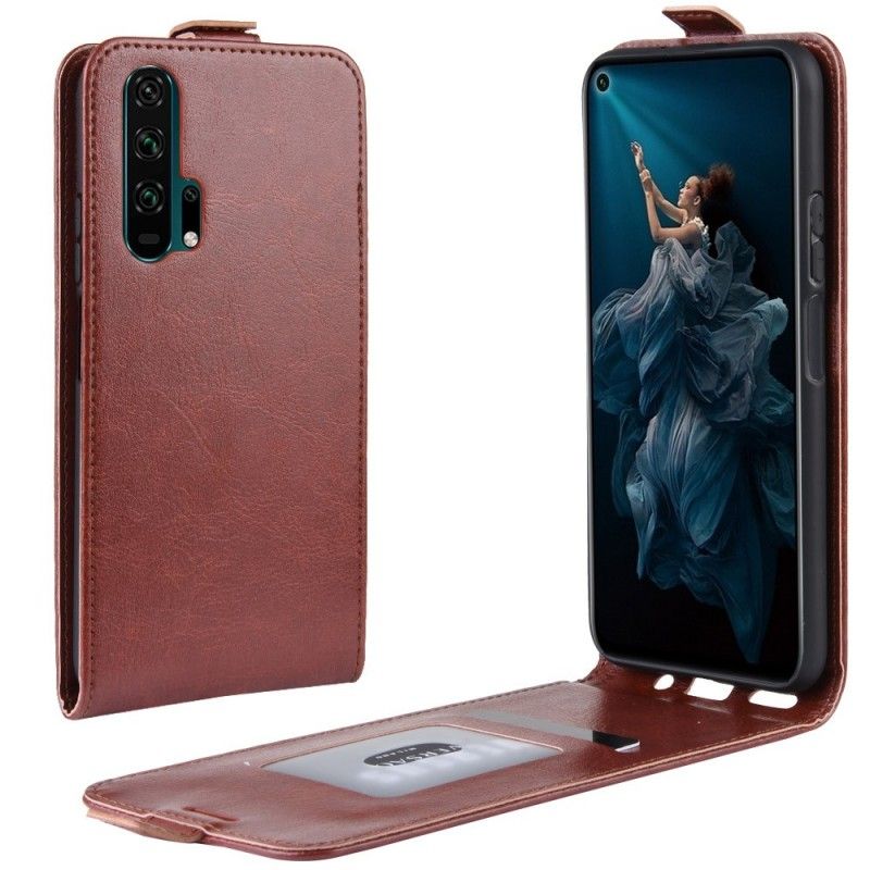 Läderskal Honor 20 Pro Svart Retrovikning