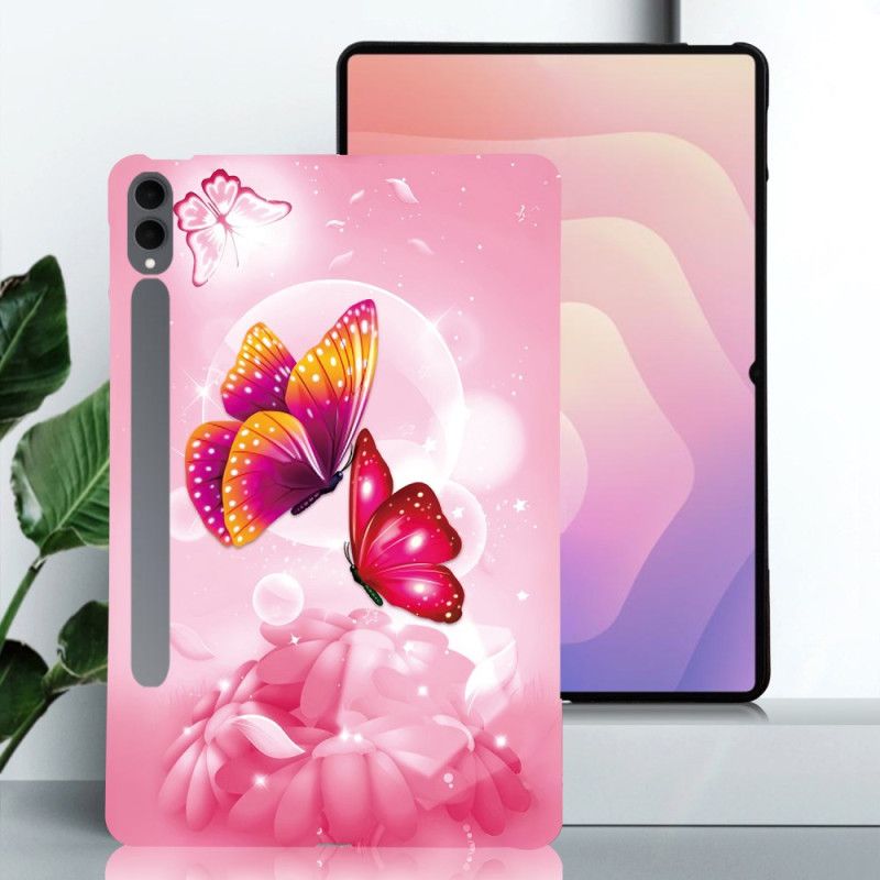 Skal För Samsung Galaxy Tab S11 Ultra Rosa Fjärilar