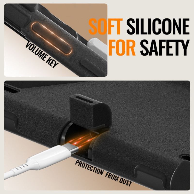 Skal Samsung Galaxy Tab S11 Ultra Trippelskydd Med Roterande Handtag