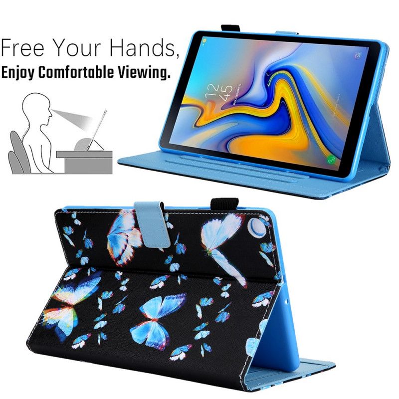 Fodral för Samsung Galaxy Tab A7 Svart Flera Fjärilar