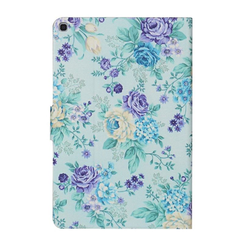 Fodral Samsung Galaxy Tab A7 Grå Blommor Blommor Blommor