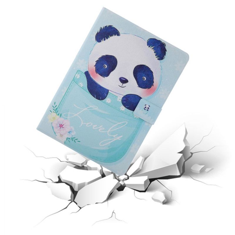 Fodral Samsung Galaxy Tab A7 Grön Härlig Panda