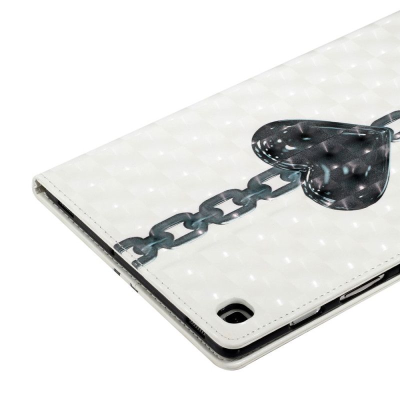 Fodral Samsung Galaxy Tab A7 Kedjat Hjärta
