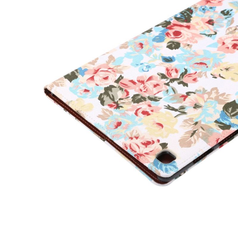 Fodral Samsung Galaxy Tab A7 Svart Frihetsblommor