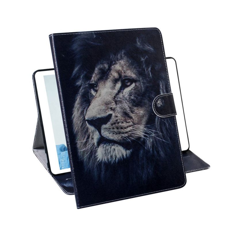 Läderfodral Samsung Galaxy Tab A7 Mobilskal Lejonhuvud