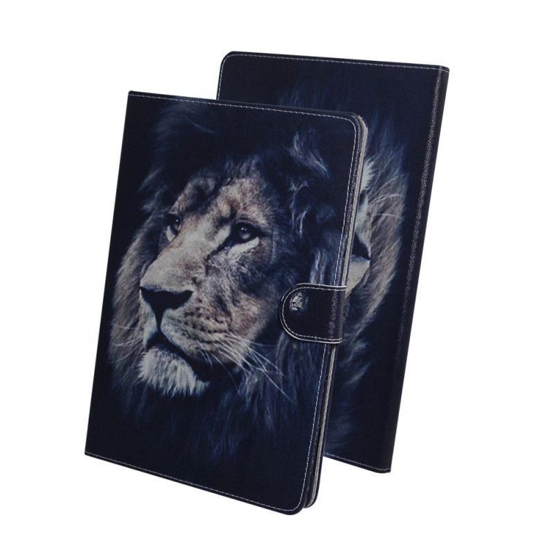 Läderfodral Samsung Galaxy Tab A7 Mobilskal Lejonhuvud