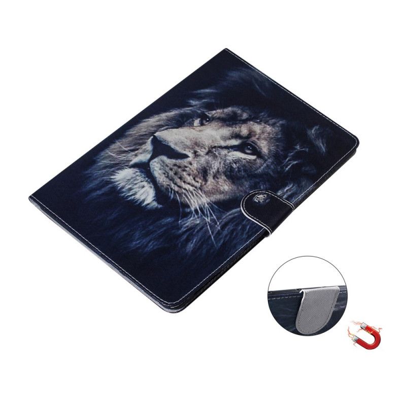 Läderfodral Samsung Galaxy Tab A7 Mobilskal Lejonhuvud