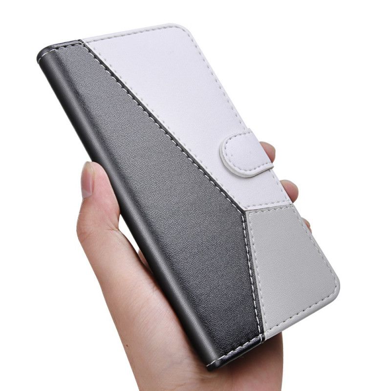 Skyddsfodral Huawei P Smart 2020 Svart Tricolor Lädereffekt