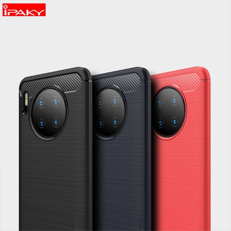 Skal Huawei P30 Pro Svart Ipaky Borstad Kolfiber