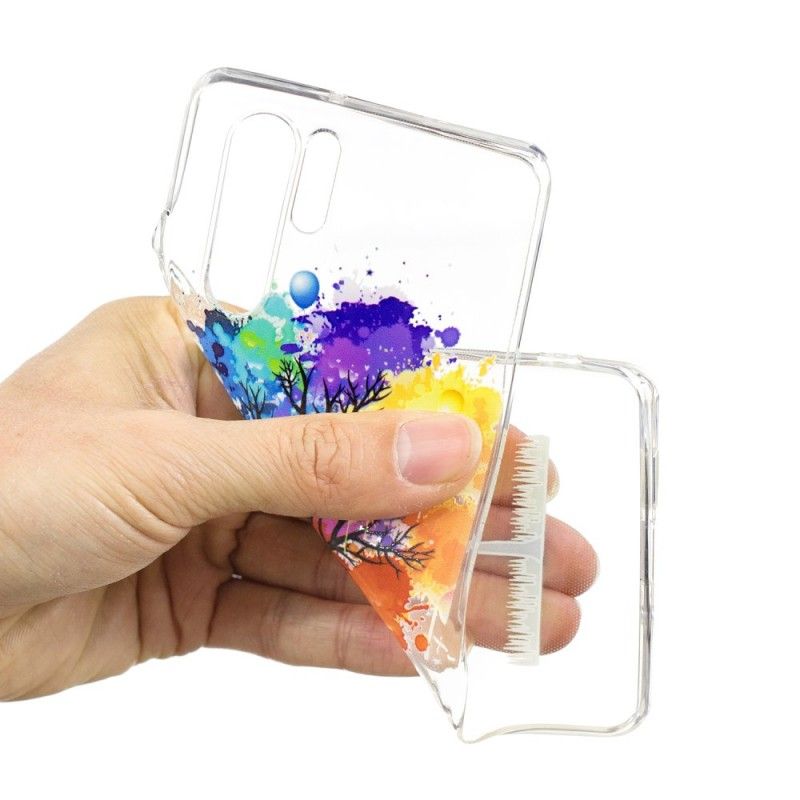 Skal Huawei P30 Pro Transparent Akvarell Träd